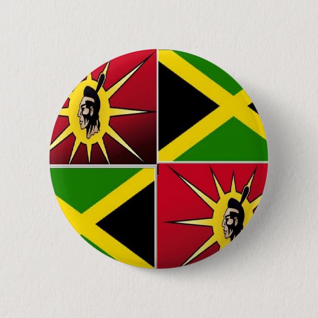 Native american-Jamaican 6 Cm Round Badge (Front)