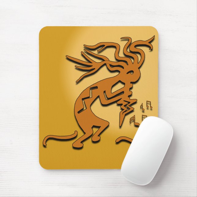 Native American Kokopelli Musical Merrymaker Mouse Mat (With Mouse)