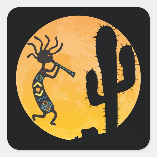 Native American Kokopelli  Square Sticker (Front)