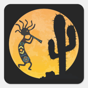 Native American Kokopelli  Square Sticker