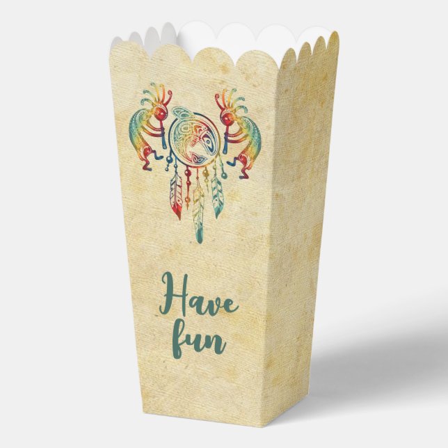 Native American Kokopelli Whale Dreamcatcher 1 Favour Box (Back)