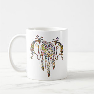 Native American Kokopelli Whale Dreamcatcher 2 Coffee Mug