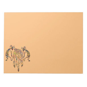 Native American Kokopelli Whale Dreamcatcher 2 Notepad