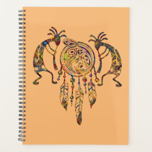 Native American Kokopelli Whale Dreamcatcher 2 Planner
