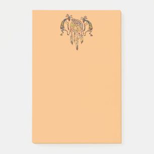 Native American Kokopelli Whale Dreamcatcher 2 Post-it Notes