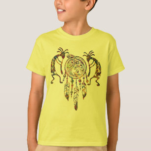Native American Kokopelli Whale Dreamcatcher 2 T-Shirt