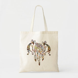 Native American Kokopelli Whale Dreamcatcher 2 Tote Bag