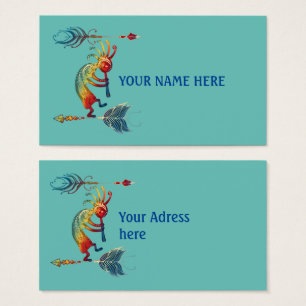 Native American Kokopelli With Two Feathers 1