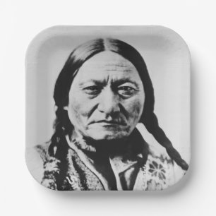 Native American: Lakota Sitting Bull Fort Buford Paper Plate