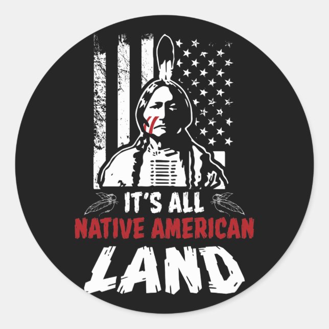 Native American Land Classic Round Sticker (Front)