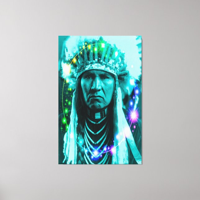 Native American Magical Chief Canvas Print (Front)