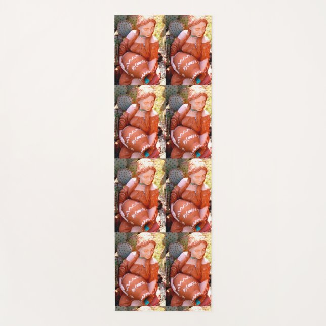 Native American  maiden pouring Thunder_Cove Yoga Mat (Front)