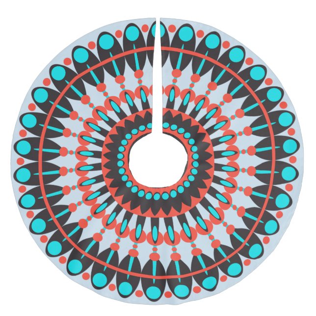 Native American Mandala Brushed Polyester Tree Skirt (Front)
