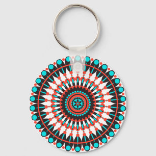 Native American Mandala Key Ring