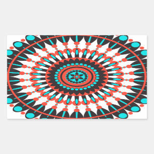 Native American Mandala Rectangular Sticker