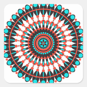 Native American Mandala Square Sticker