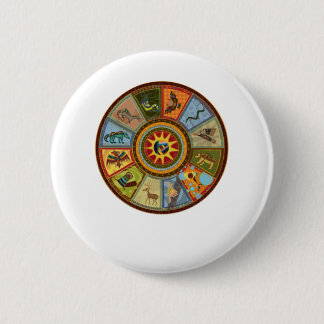 Native American Medicine Wheel 6 Cm Round Badge