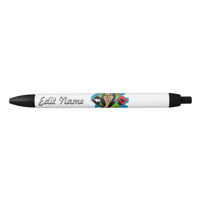 Native American Medicine Wheel Black Ink Pen (Front)
