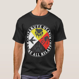 Native American Medicine Wheel, Mitakuye Oyasin T- T-Shirt