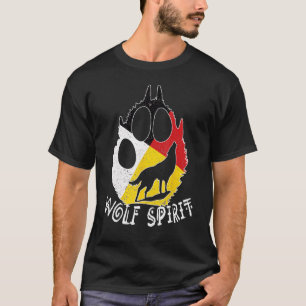 Native American Medicine Wheel Wolf Spirit T-Shirt