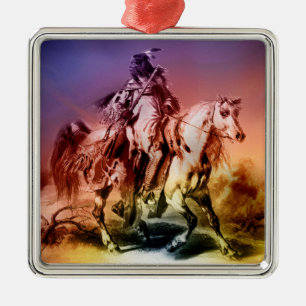 Native American Metal Tree Decoration