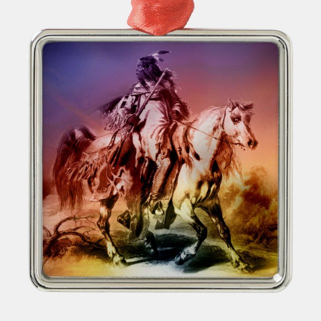 Native American Metal Tree Decoration (Front)