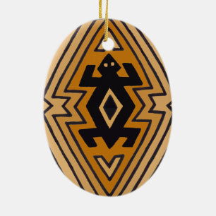 Native American Mimbres Bear Ceramic Tree Decoration
