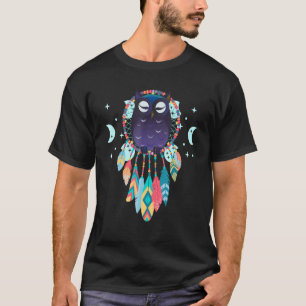 Native American Moon Dreamcatcher Owl Spiritual Dr T-Shirt
