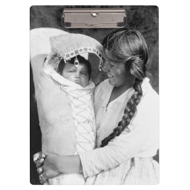Native American Mother With Her Papoose Clipboard (Front)