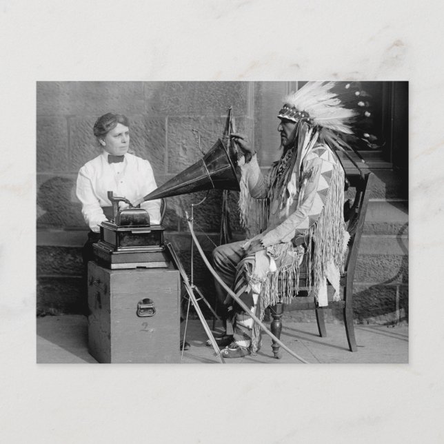Native American Music, 1915 Postcard (Front)