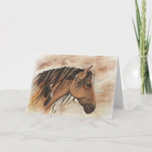 Native American Mustang Horse ArT by BiHrLe Card