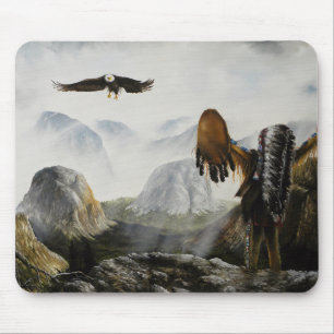 Native American Painting~ Welcome Friend Mouse Mat