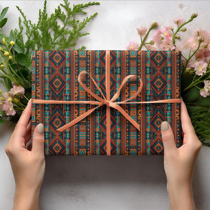 Native American Pattern Boho Culture Abstract Arts Wrapping Paper