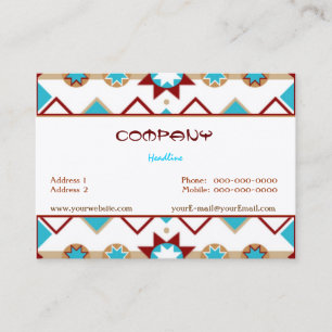 Native American Pattern Business Card
