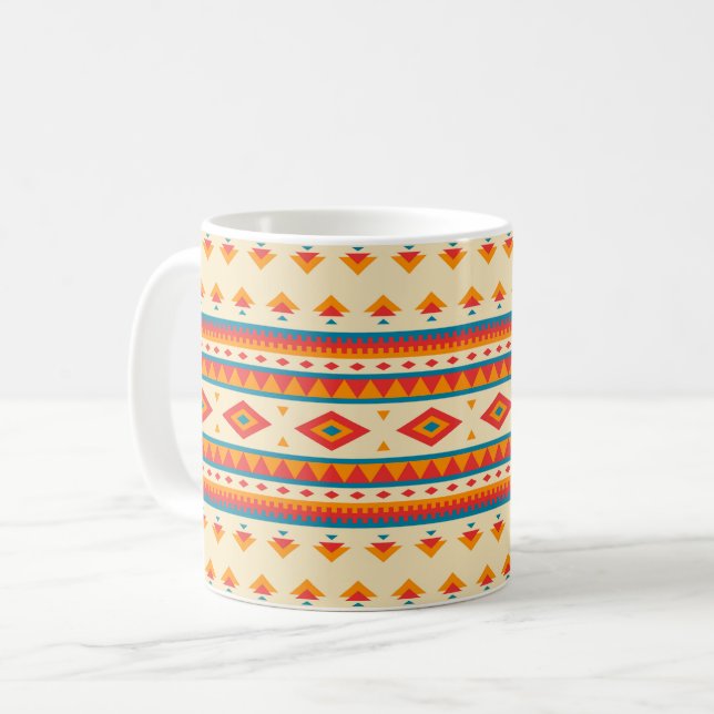Native American Pattern Coffee Mug (Front Left)
