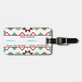 Native American Pattern Luggage Tag