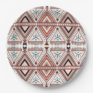 Native American Pattern Paper Plate