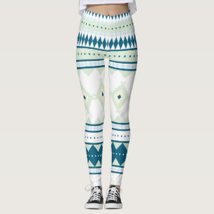 Native American Pattern: Peacock Sky Leggings