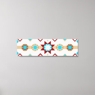 Native American Pattern Stretched Canvas Print