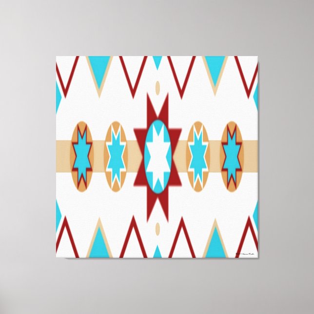 Native American Pattern Stretched Canvas Print (Front)