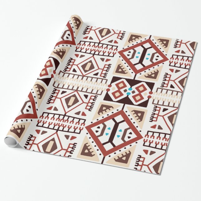 Native American Pattern Wrapping Paper (Unrolled)