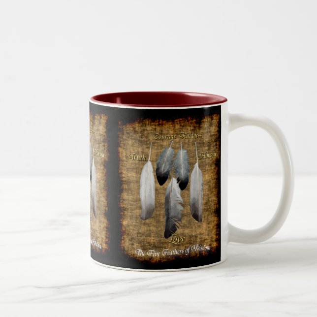 Native American Peace Feathers Designer Mug (Right)