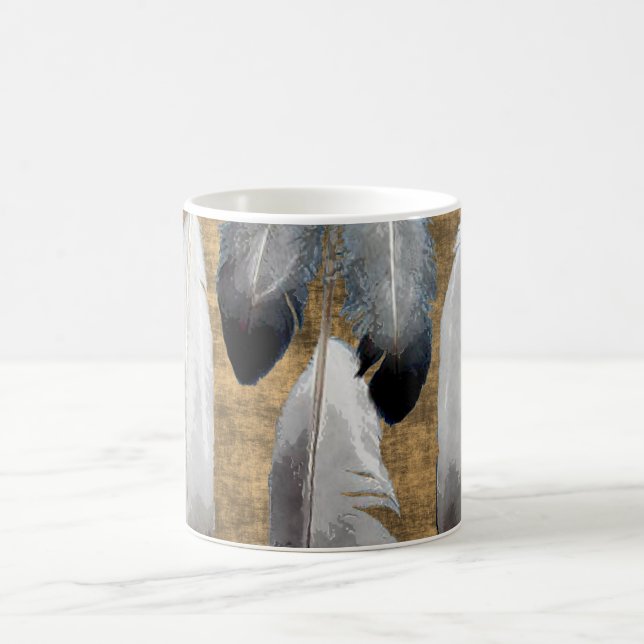 Native American Peace Feathers Designer Mug (Center)