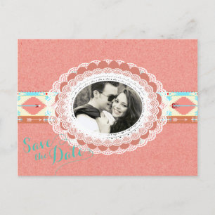 Native American Photo Save the Date Announcement Postcard