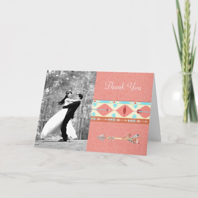 Native American Photo Wedding Thank You (Front)