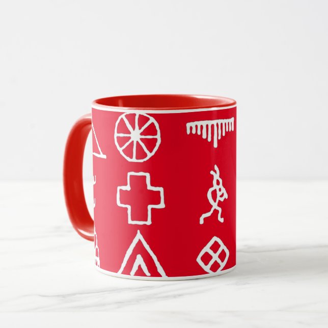 Native American Picture Symbols Mug (Front Left)