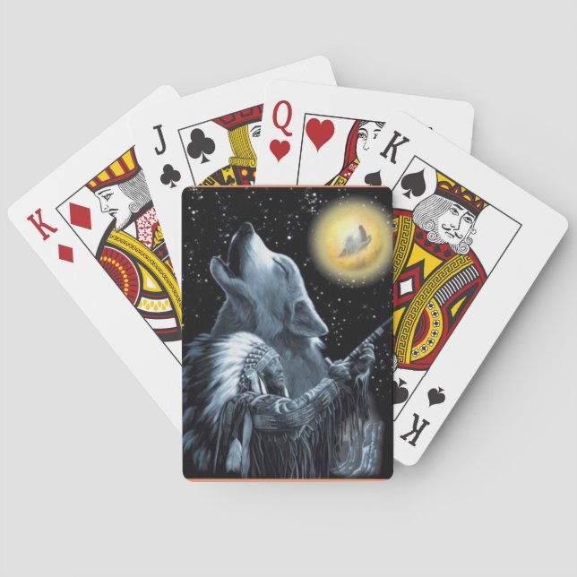 Native American playing card deck (Back)