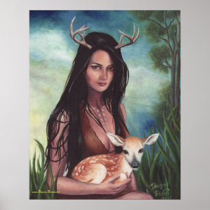 Native American Poster Native American Art Deer