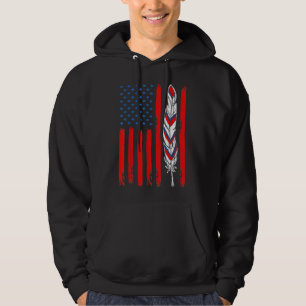 Native American Pride Usa Flag Hoodie