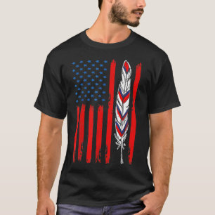 Native American Pride Usa Flag T-Shirt